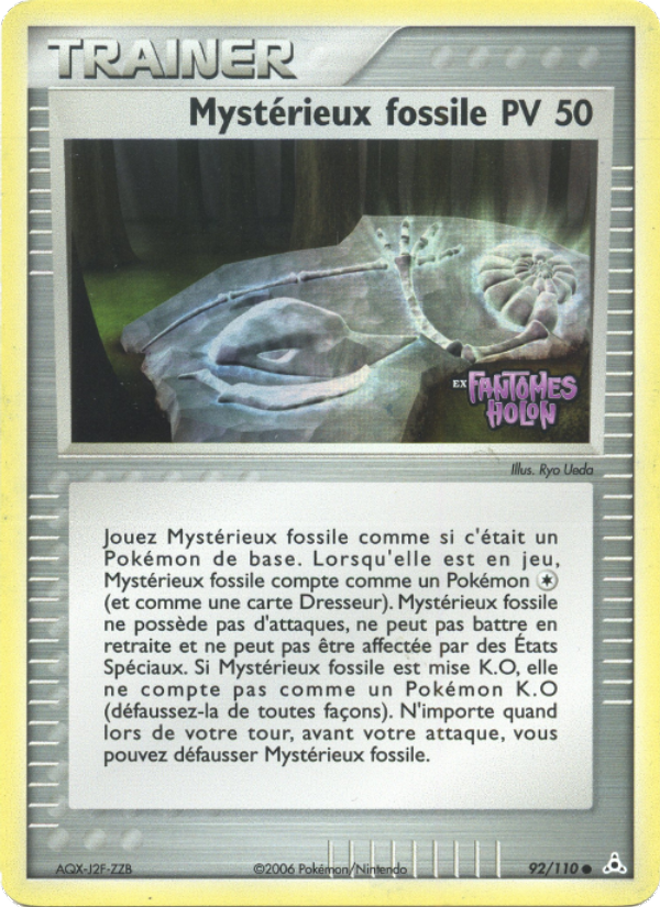 Mystérieux fossile 92 — EX Fantômes Holon (French Pokémon TCG card)