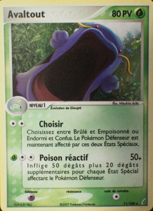 Avaltout 11 — EX Gardiens de Cristal (French Pokémon TCG card)