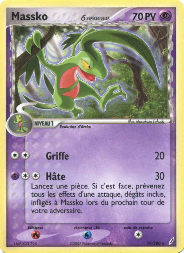 Massko δ 19 — EX Gardiens de Cristal (French Pokémon TCG card)