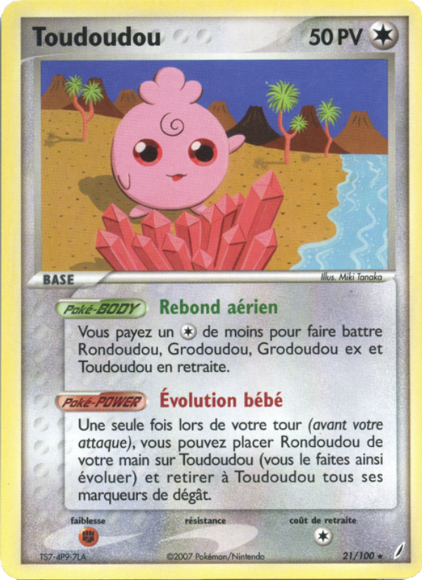 Toudoudou 21 — EX Gardiens de Cristal (French Pokémon TCG card)