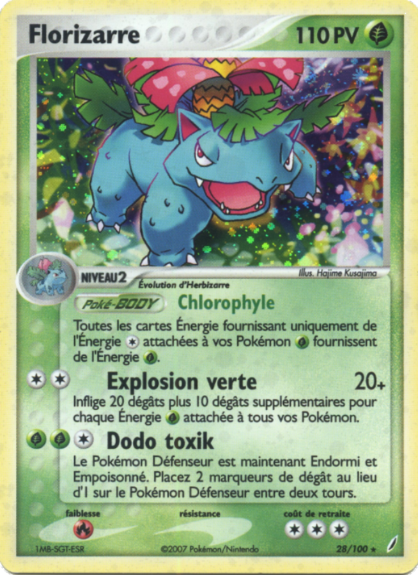 Florizarre 28 — EX Gardiens de Cristal (French Pokémon TCG card)