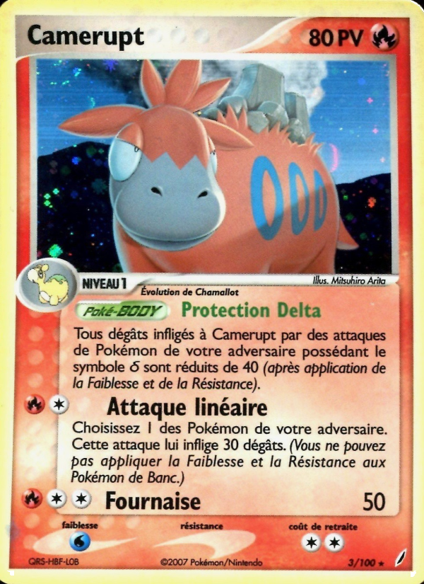 Camerupt 3 — EX Gardiens de Cristal (French Pokémon TCG card)