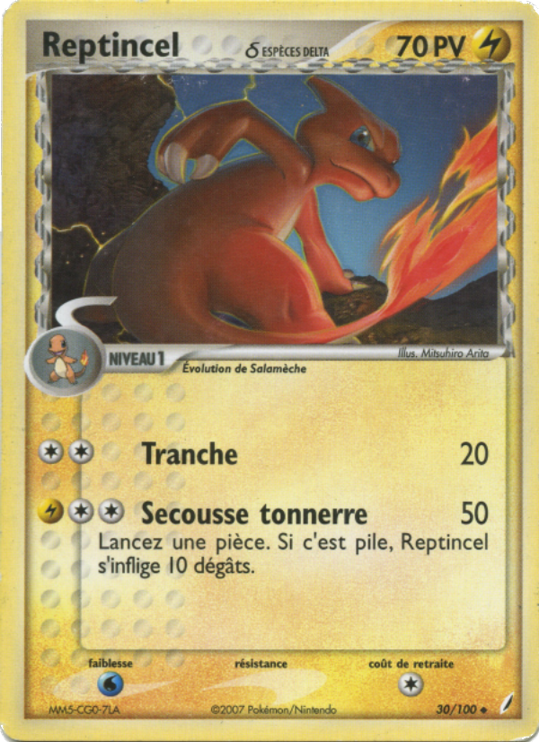 Reptincel δ 30 — EX Gardiens de Cristal (French Pokémon TCG card)