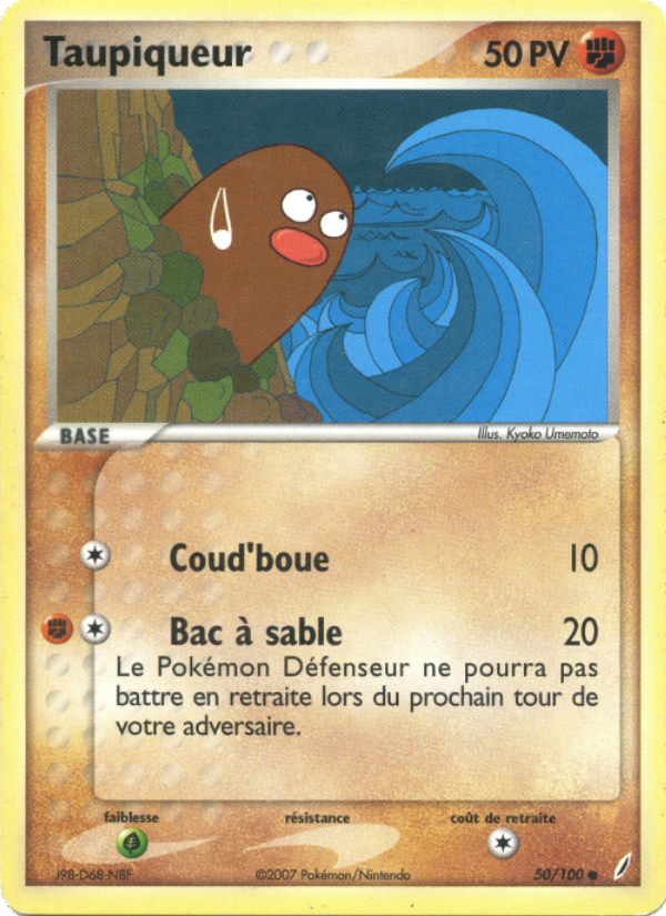 Taupiqueur 50 — EX Gardiens de Cristal (French Pokémon TCG card)