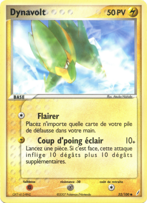 Dynavolt 52 — EX Gardiens de Cristal (French Pokémon TCG card)
