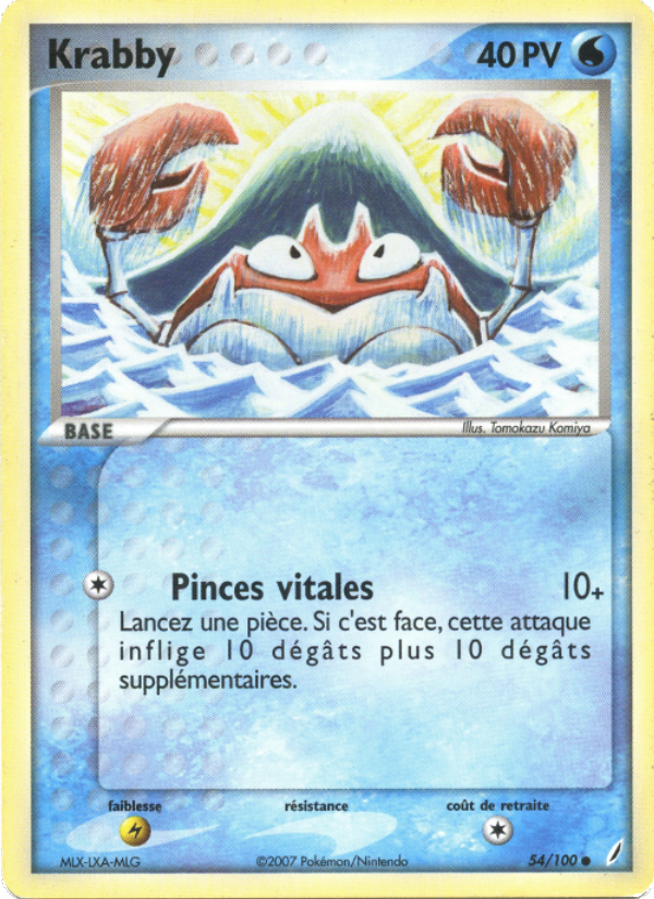 Krabby 54 — EX Gardiens de Cristal (French Pokémon TCG card)