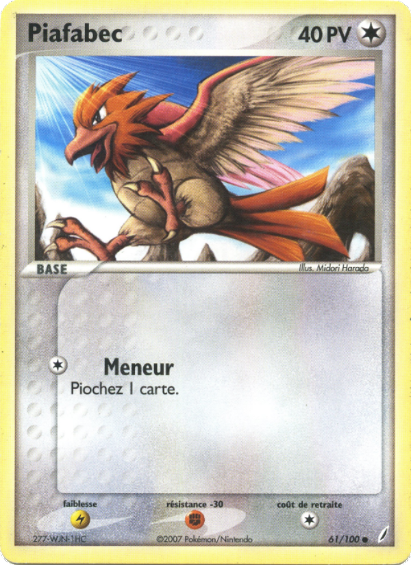 Piafabec 61 — EX Gardiens de Cristal (French Pokémon TCG card)