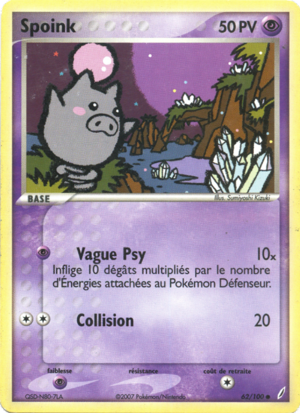 Spoink 62 — EX Gardiens de Cristal (French Pokémon TCG card)