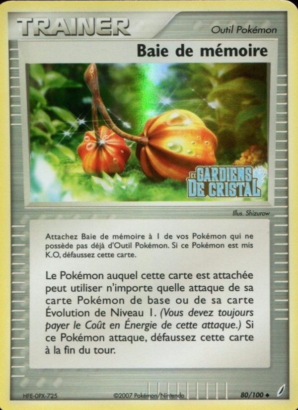 Baie de mémoire 80 — EX Gardiens de Cristal (French Pokémon TCG card)