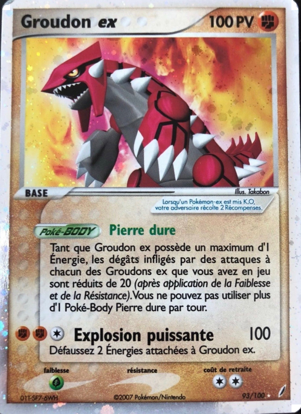 Groudon ex 93 — EX Gardiens de Cristal (French Pokémon TCG card)