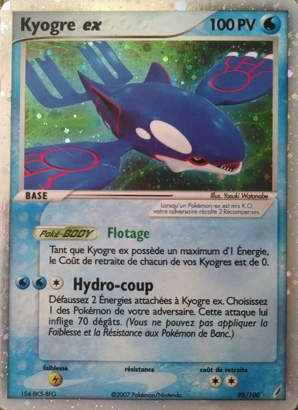 Kyogre ex 95 — EX Gardiens de Cristal (French Pokémon TCG card)