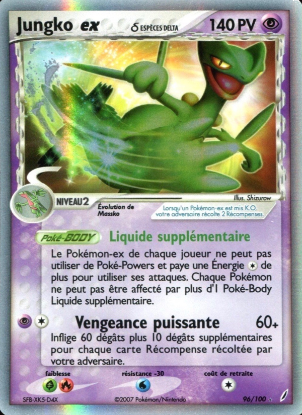 Jungko ex δ 96 — EX Gardiens de Cristal (French Pokémon TCG card)