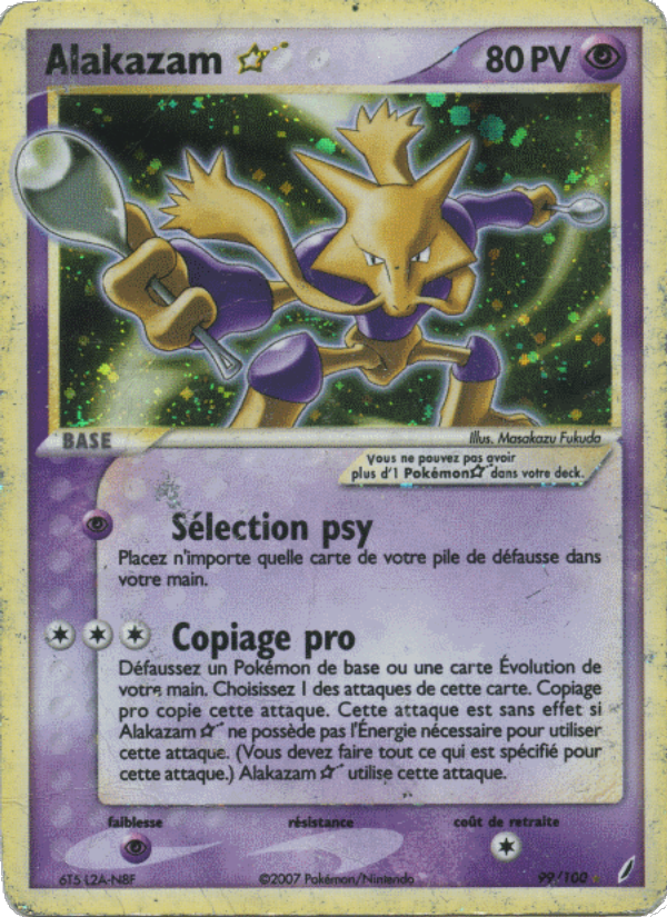 Alakazam 99 — EX Gardiens de Cristal (French Pokémon TCG card)