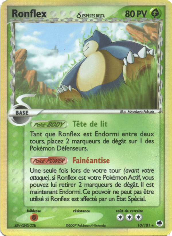 Ronflex δ 10 — EX Île des Dragons (French Pokémon TCG card)