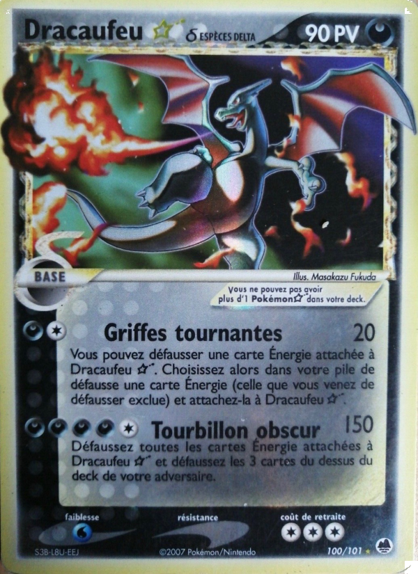Dracaufeu ☆ δ 100 — EX Île des Dragons (French Pokémon TCG card)