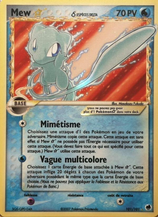 Mew ☆ δ 101 — EX Île des Dragons (French Pokémon TCG card)