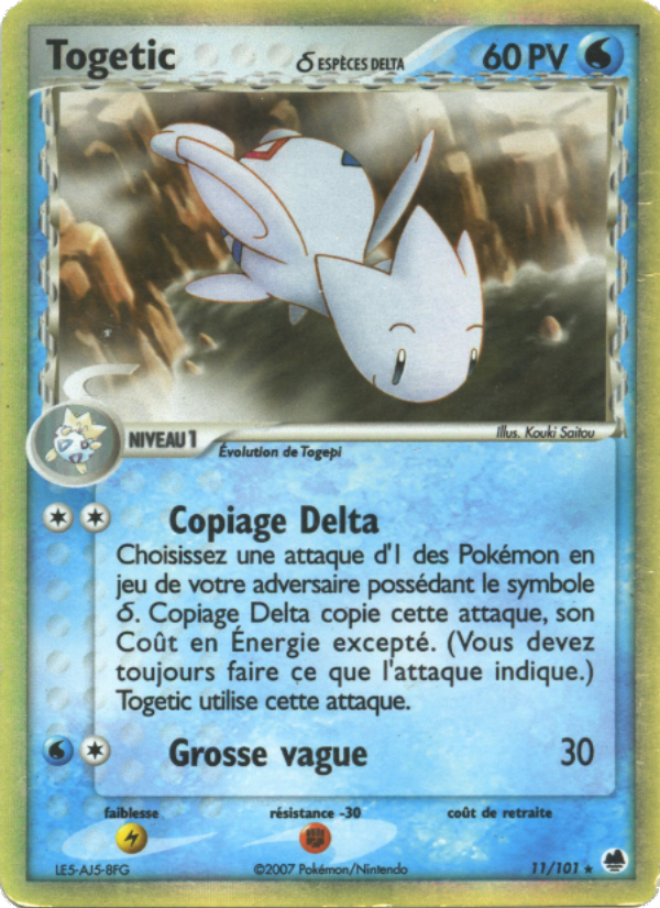 Togetic δ 11 — EX Île des Dragons (French Pokémon TCG card)