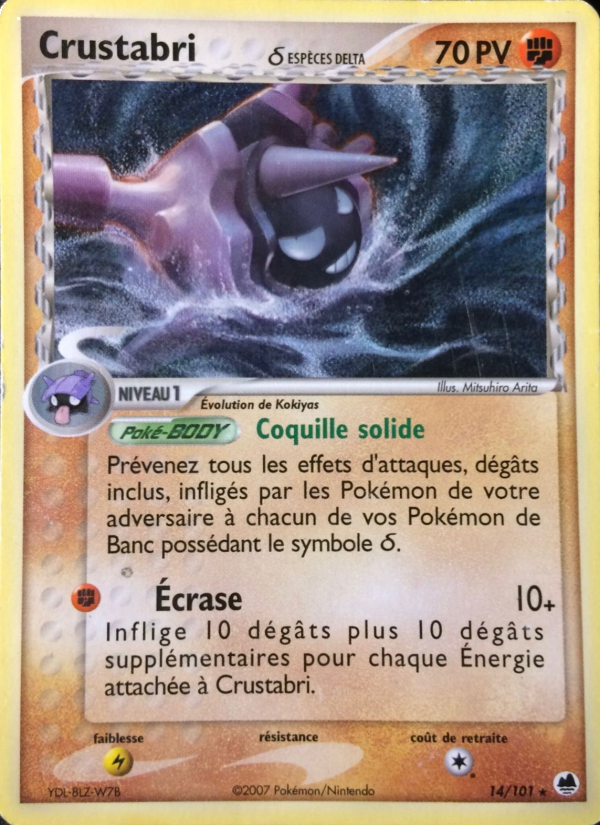 Crustabri δ 14 — EX Île des Dragons (French Pokémon TCG card)