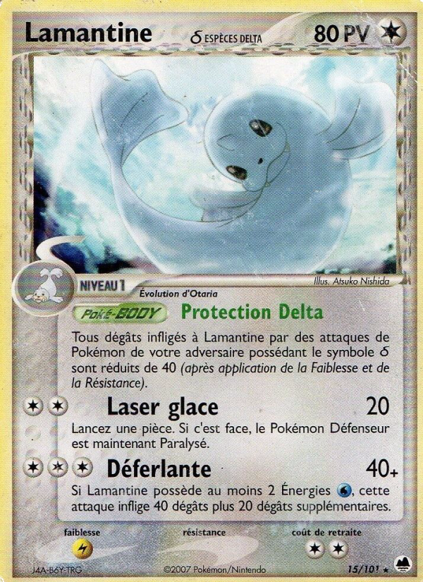 Lamantine δ 15 — EX Île des Dragons (French Pokémon TCG card)