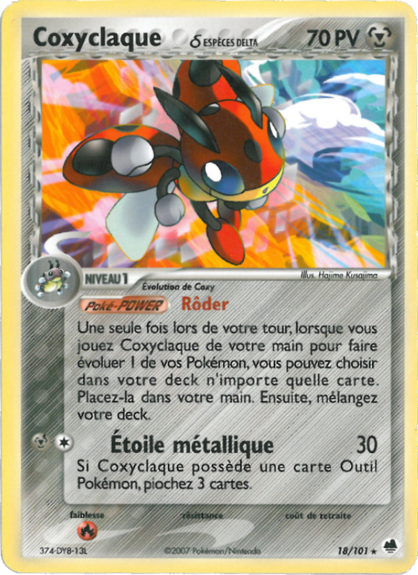 Coxyclaque δ 18 — EX Île des Dragons (French Pokémon TCG card)