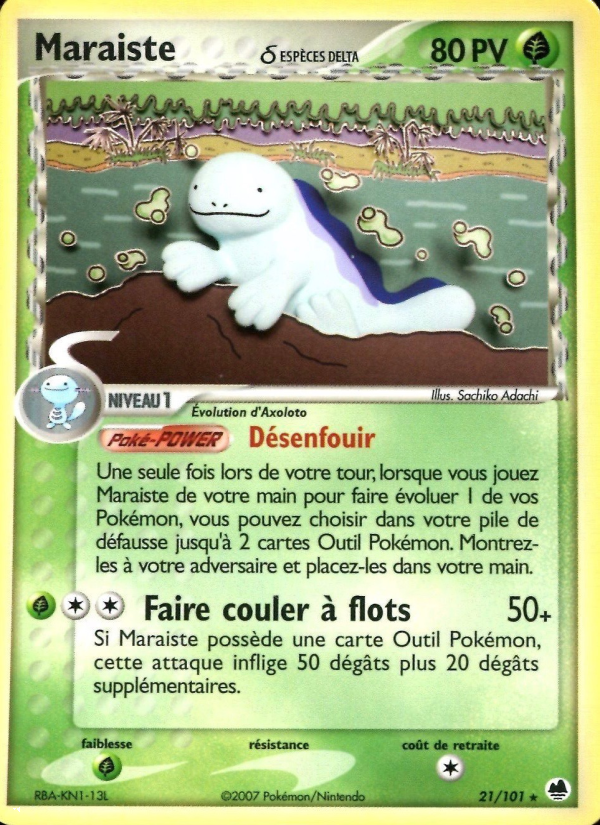 Maraiste δ 21 — EX Île des Dragons (French Pokémon TCG card)