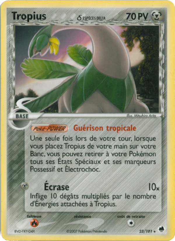 Tropius δ 23 — EX Île des Dragons (French Pokémon TCG card)