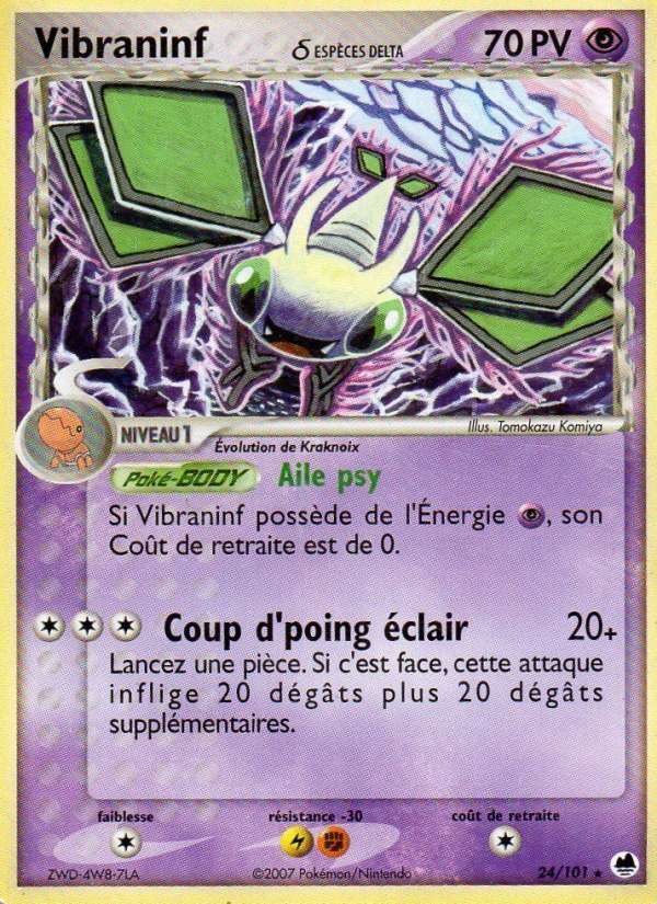 Vibraninf δ 24 — EX Île des Dragons (French Pokémon TCG card)