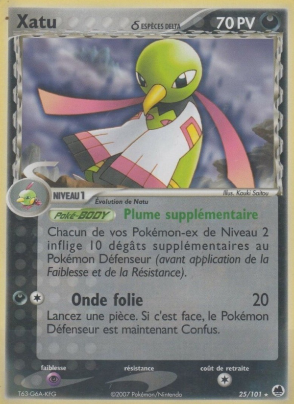Xatu δ 25 — EX Île des Dragons (French Pokémon TCG card)