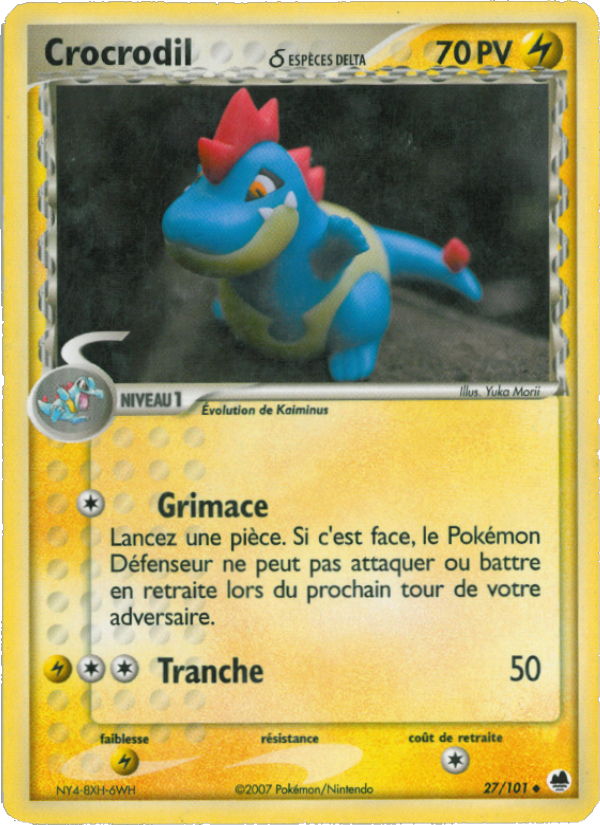 Crocrodil δ 27 — EX Île des Dragons (French Pokémon TCG card)