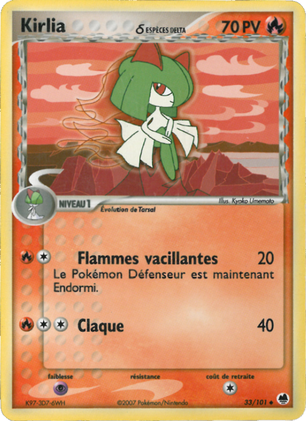 Kirlia δ 33 — EX Île des Dragons (French Pokémon TCG card)