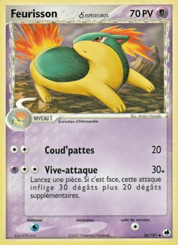 Feurisson δ 36 — EX Île des Dragons (French Pokémon TCG card)