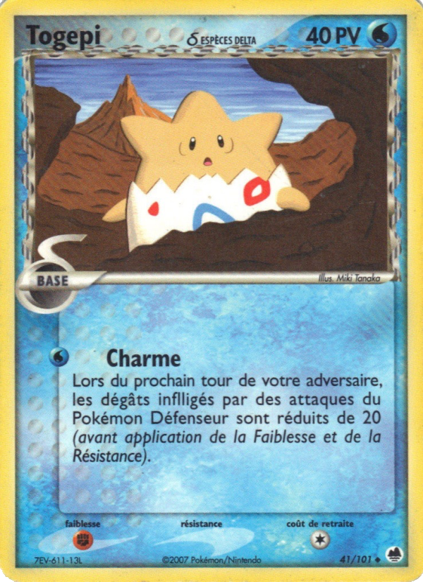 Togepi δ 41 — EX Île des Dragons (French Pokémon TCG card)