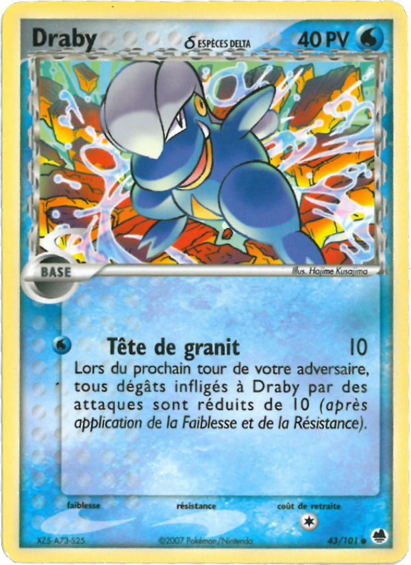 Draby δ 43 — EX Île des Dragons (French Pokémon TCG card)
