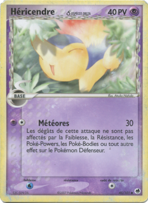 Héricendre δ 45 — EX Île des Dragons (French Pokémon TCG card)