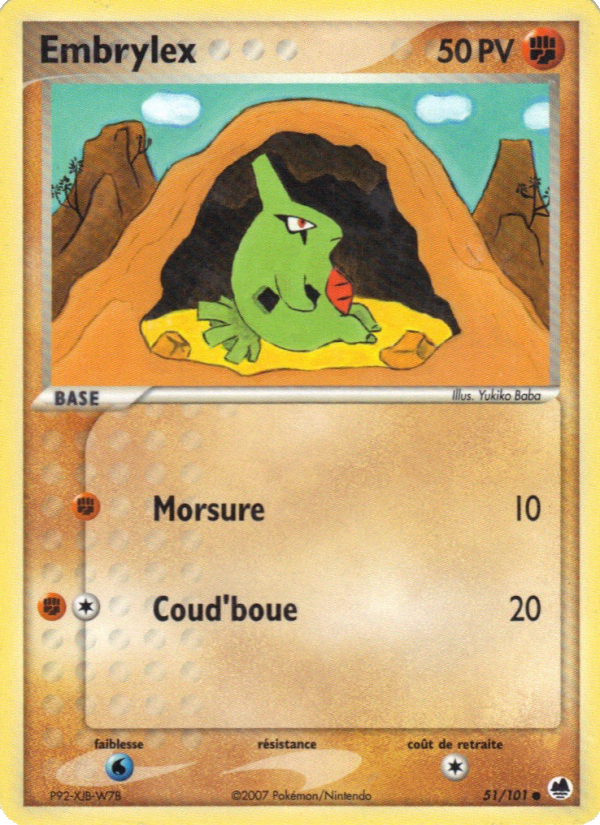 Embrylex 51 — EX Île des Dragons (French Pokémon TCG card)