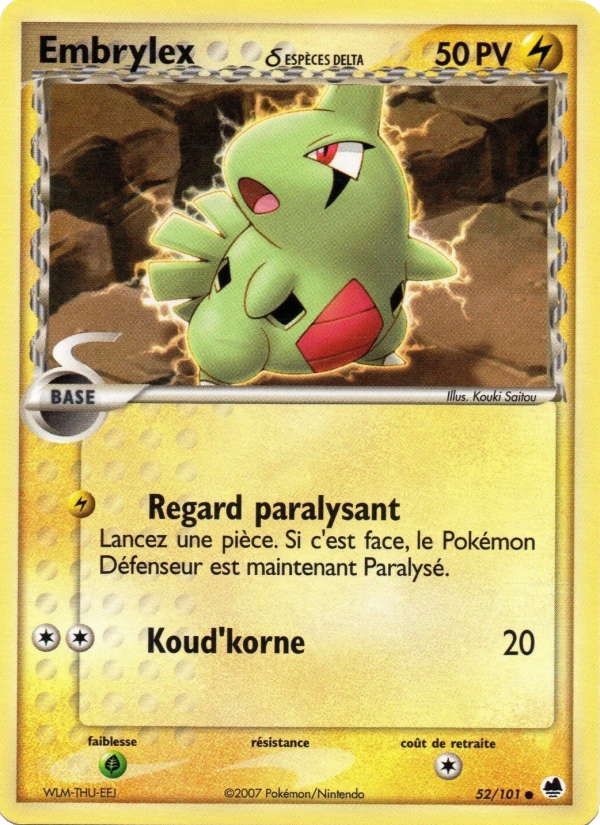 Embrylex δ 52 — EX Île des Dragons (French Pokémon TCG card)