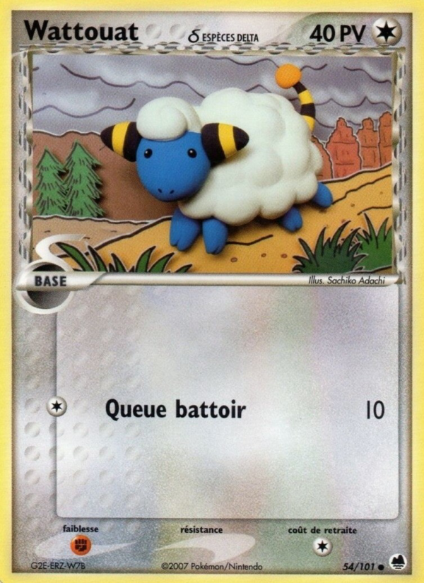 Wattouat δ 54 — EX Île des Dragons (French Pokémon TCG card)