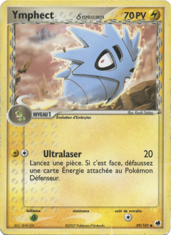 Ymphect δ 59 — EX Île des Dragons (French Pokémon TCG card)