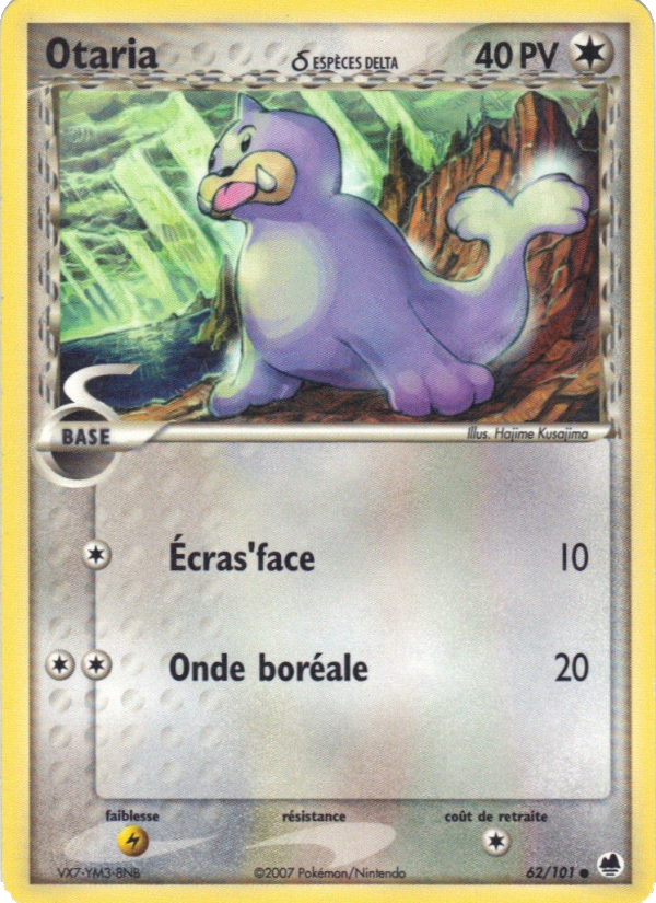 Otaria δ 62 — EX Île des Dragons (French Pokémon TCG card)