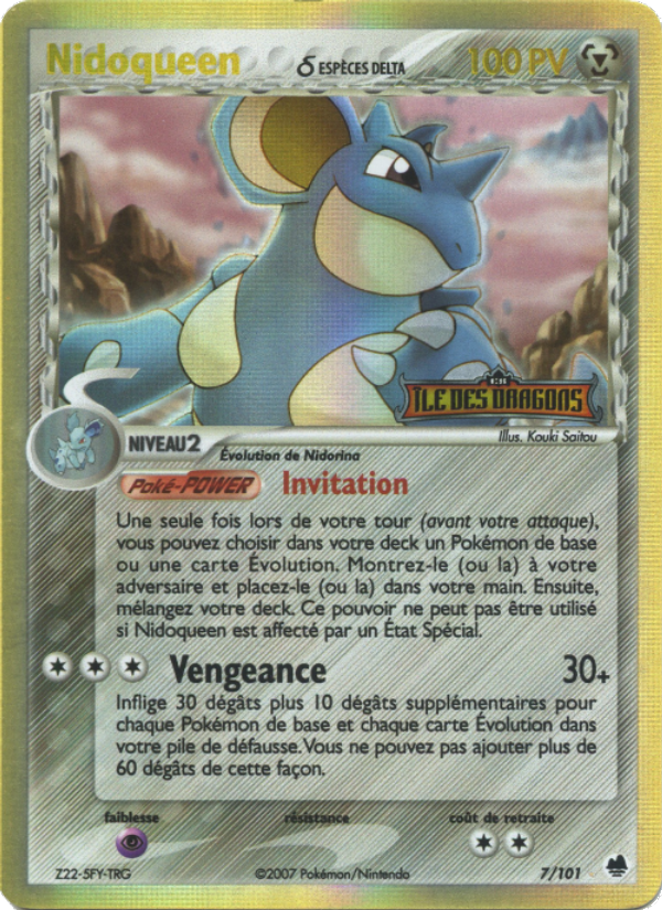 Nidoqueen δ 7 — EX Île des Dragons (French Pokémon TCG card)