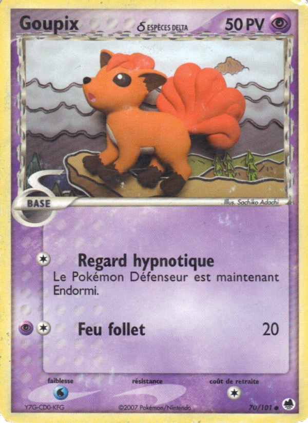 Goupix δ 70 — EX Île des Dragons (French Pokémon TCG card)