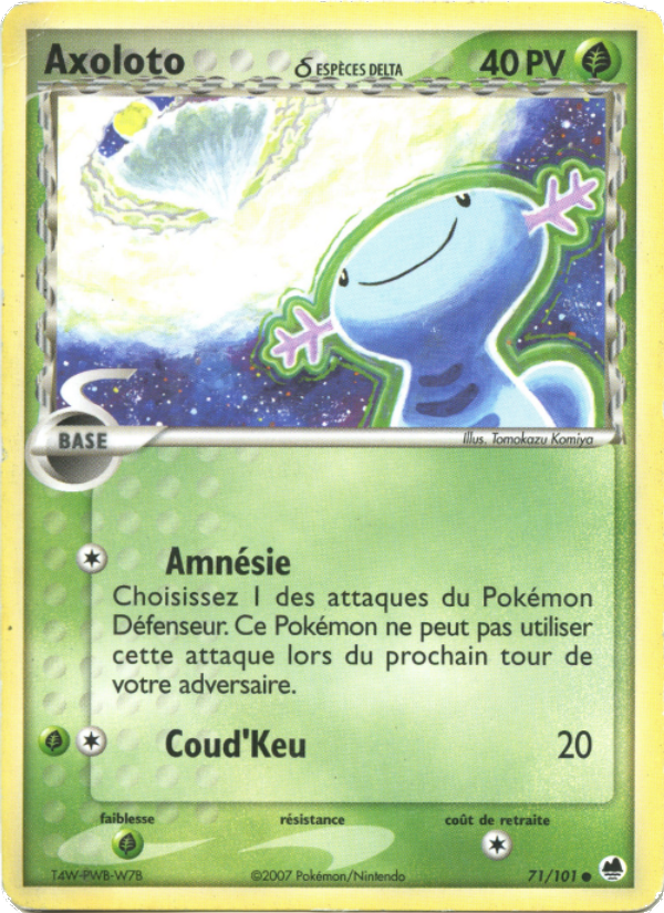 Axoloto δ 71 — EX Île des Dragons (French Pokémon TCG card)