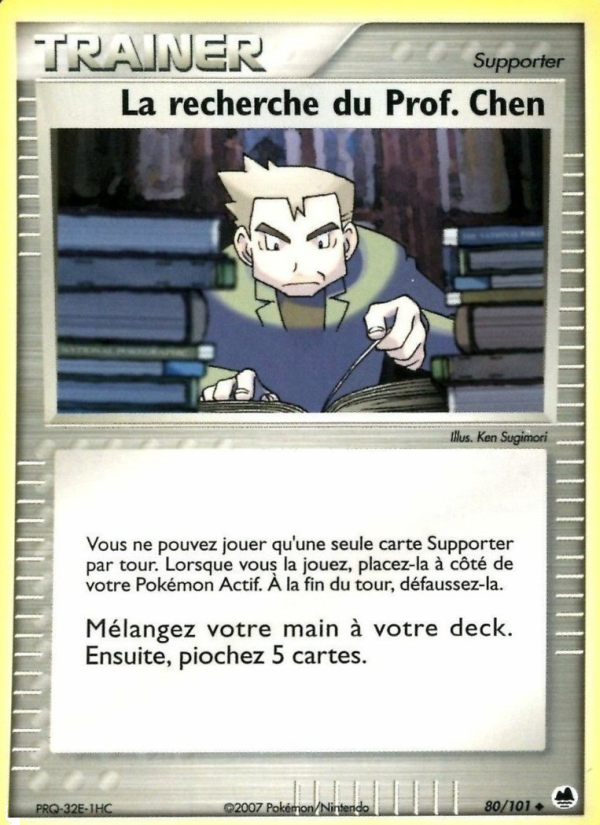 La recherche du Prof. Chen 80 — EX Île des Dragons (French Pokémon TCG card)