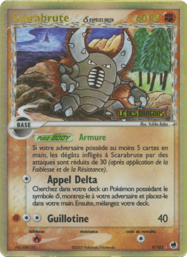 Scarabrute δ 9 — EX Île des Dragons (French Pokémon TCG card)