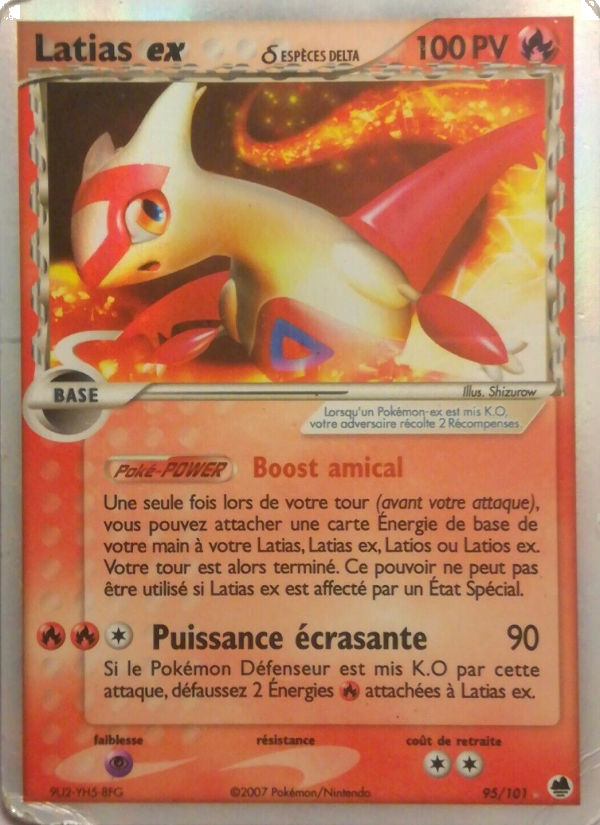 Latias ex δ 95 — EX Île des Dragons (French Pokémon TCG card)