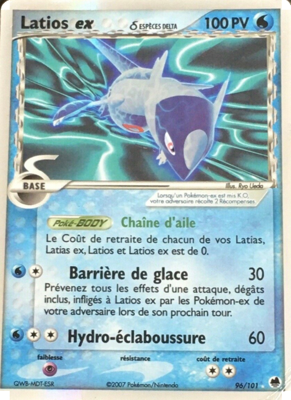 Latios ex δ 96 — EX Île des Dragons (French Pokémon TCG card)
