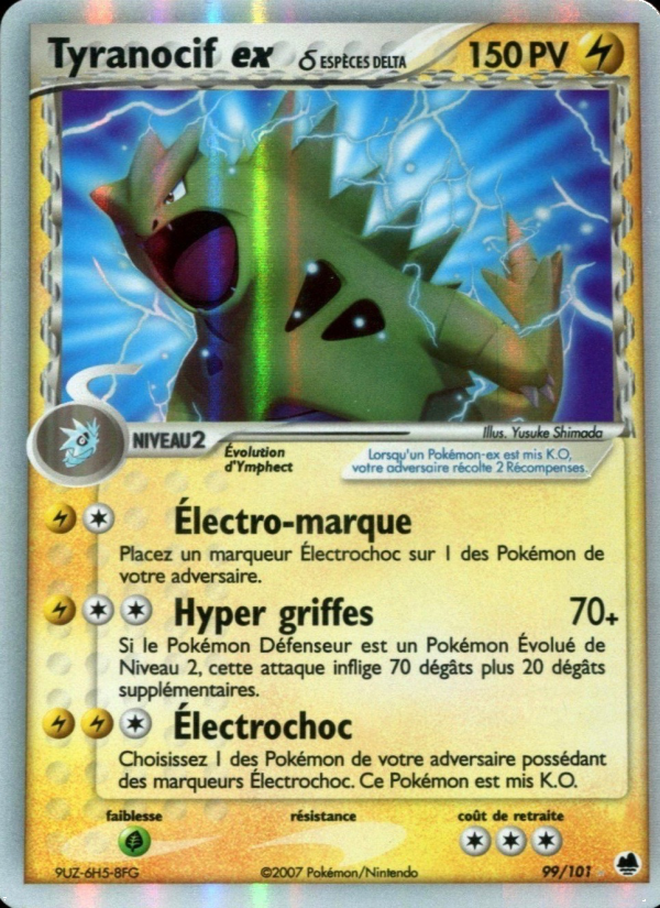 Tyranocif ex δ 99 — EX Île des Dragons (French Pokémon TCG card)