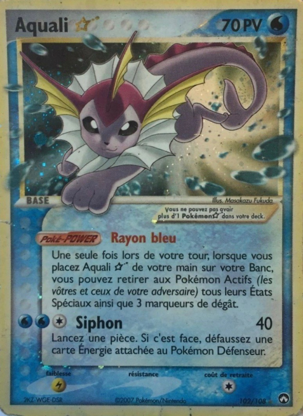 Aquali 102 — EX Gardiens du Pouvoir (French Pokémon TCG card)