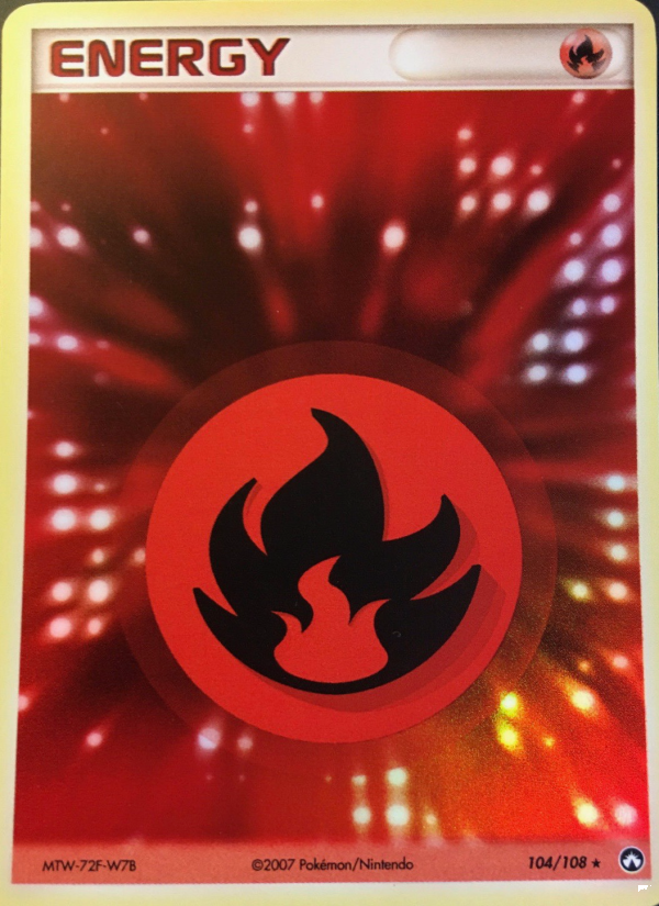 Énergie Feu 104 — EX Gardiens du Pouvoir (French Pokémon TCG card)