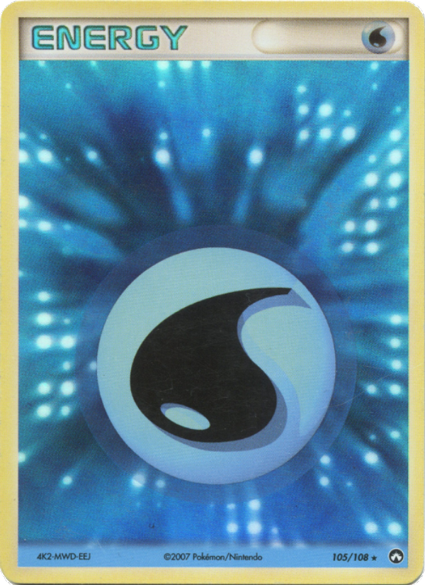 Énergie Eau 105 — EX Gardiens du Pouvoir (French Pokémon TCG card)